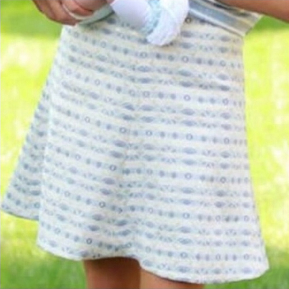 J. Crew Blue and White Mini Skirt